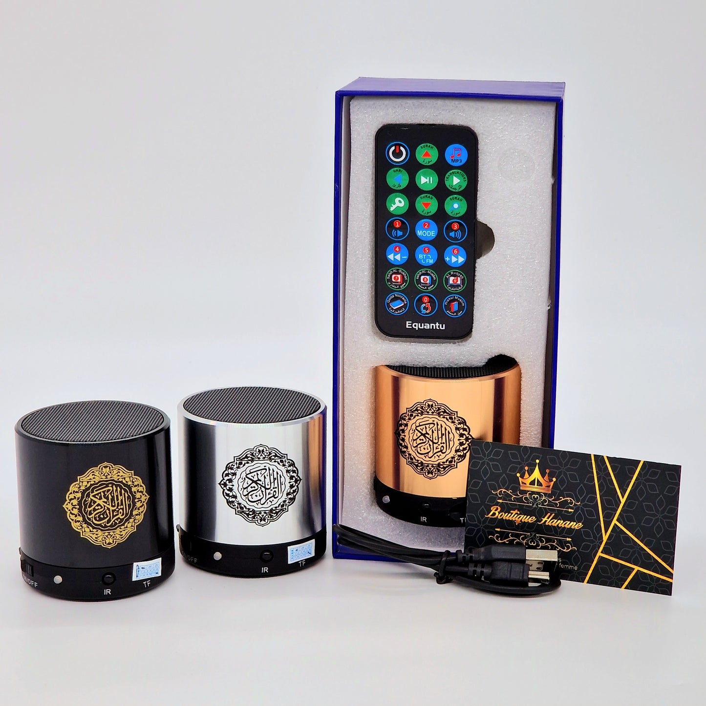 Lecteur Numérique du Coran HD avec Télécommande - Coran Complet et Traductions / Digital Quran Player,8GB TF Remote Control USB Muslim Quran Speaker