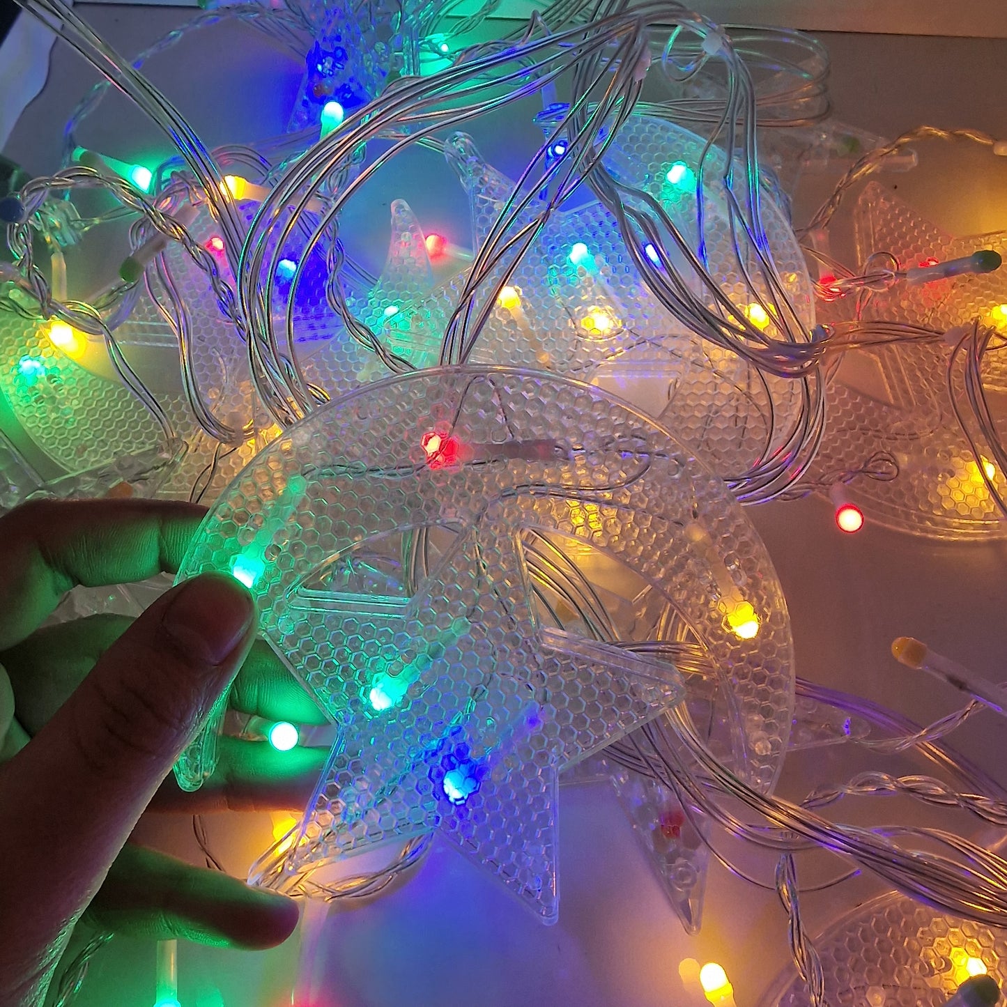 Guirlande lumineuse Ramadan 🌙✨ – Croissants et étoiles multicolores
