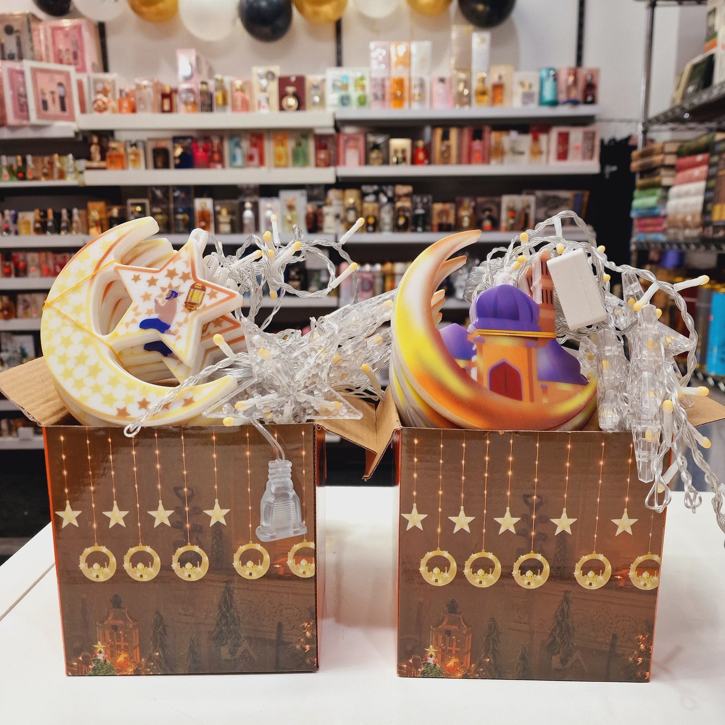 Guirlande lumineuse Ramadan 🌙✨ – Croissants, mosquées et étoiles