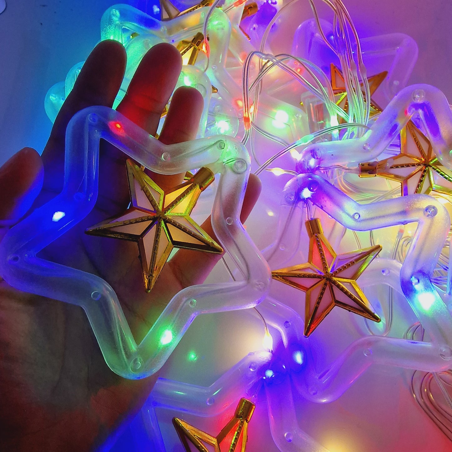 Guirlande lumineuse Ramadan 🌟✨ – Étoiles multicolores avec modes réglables