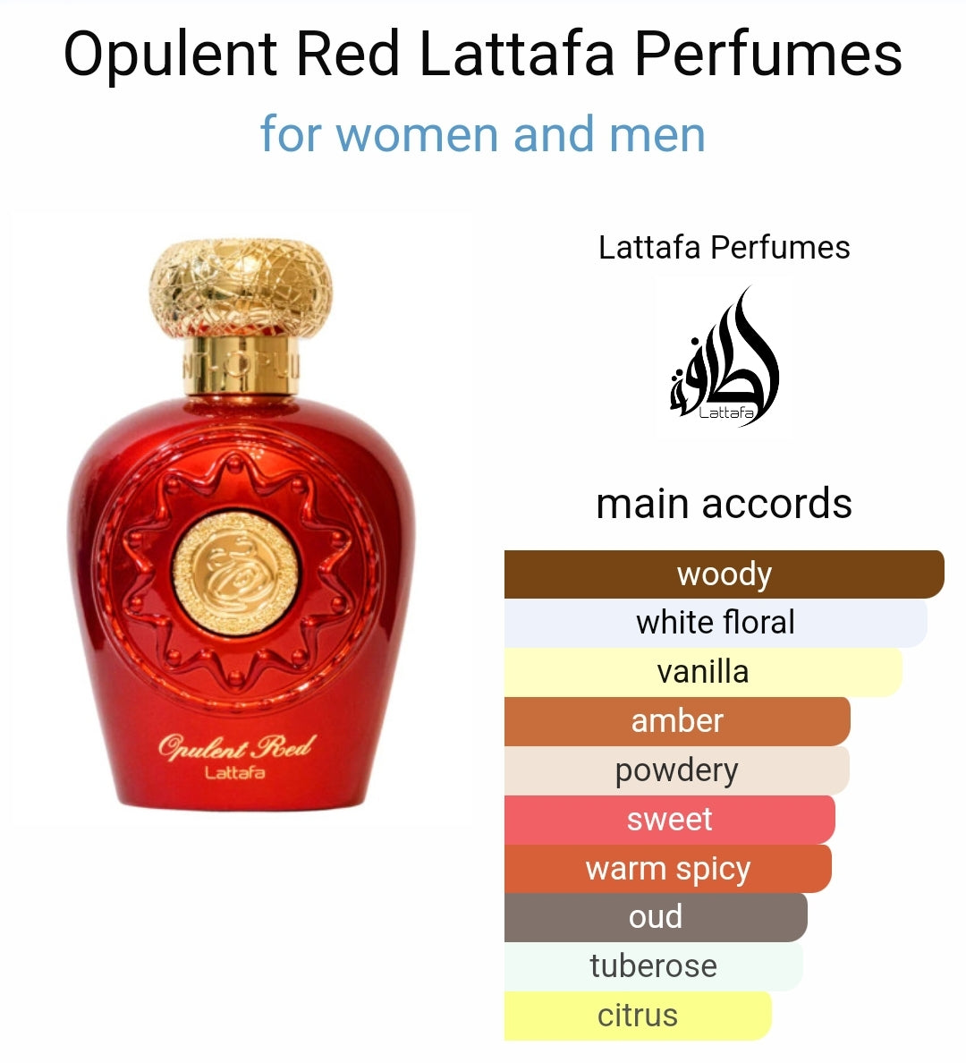 Opulent Red By Lattafa for Women and Men