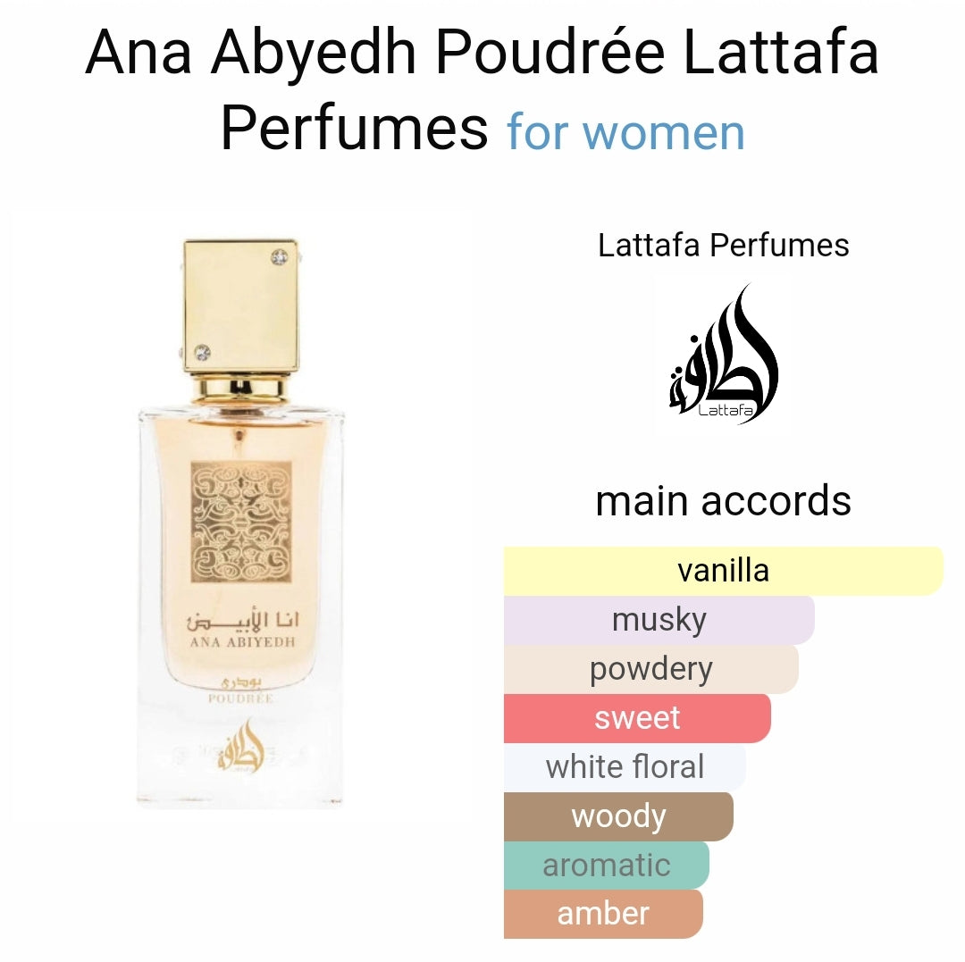 Ana Abiyedh Poudrée by Lattafa for women